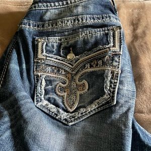 Like New Rock Revival Straight Jeans Size 34